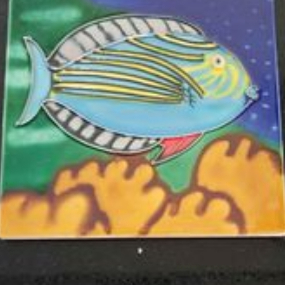 Set of beautiful handpainted tiles by Gerri